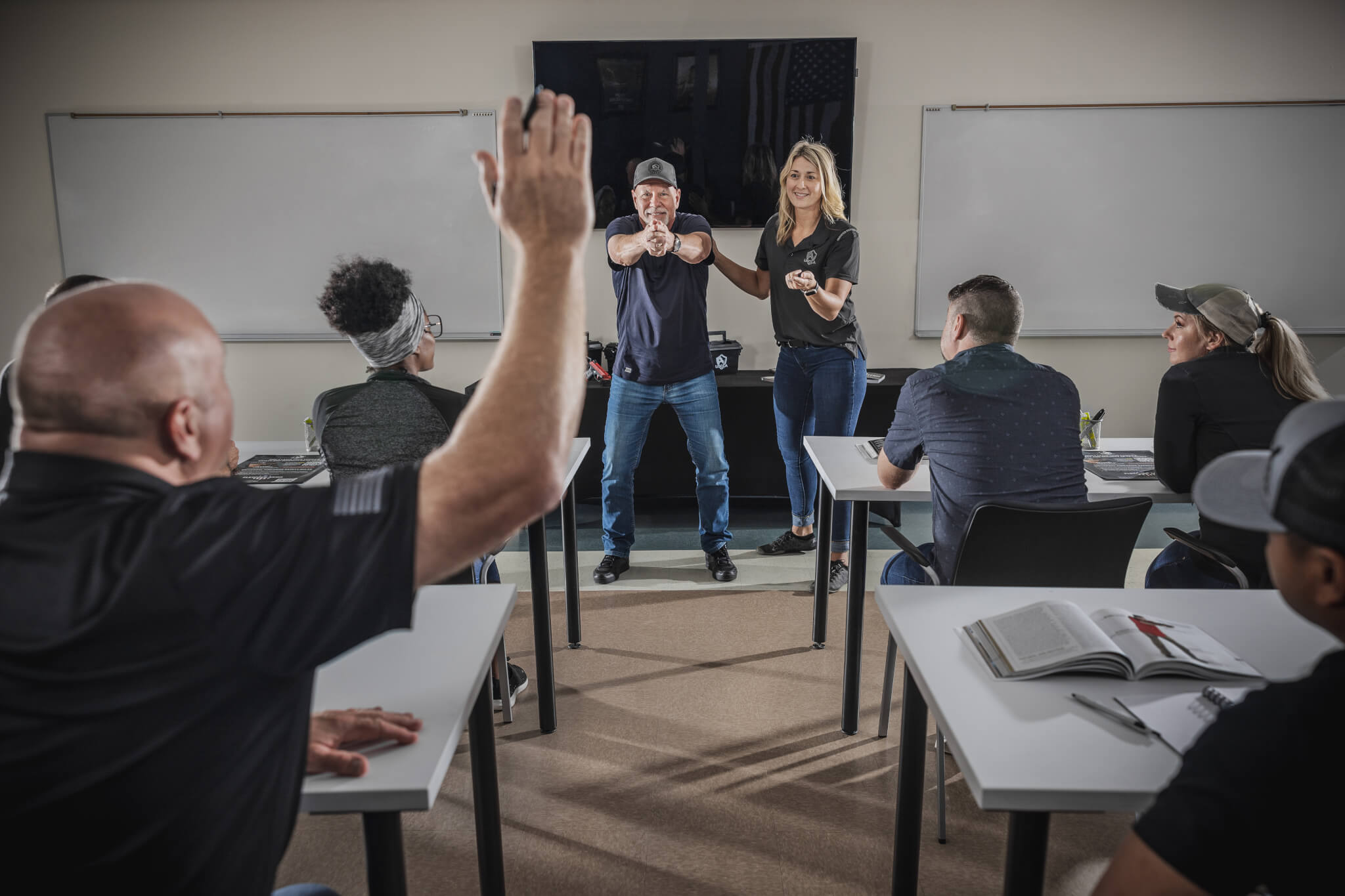 Civil defense training at Fletcher Arms