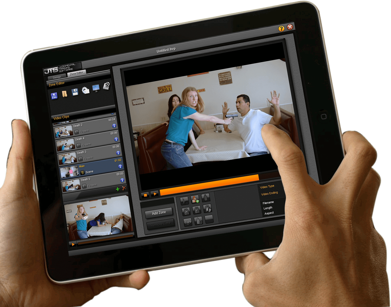 JTS instructor tablet interface
